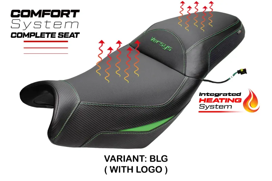 Complete seat compatible - Kawasaki Versys 650 2007-2026 - mod Gojo Complete Heating Comfort Seat