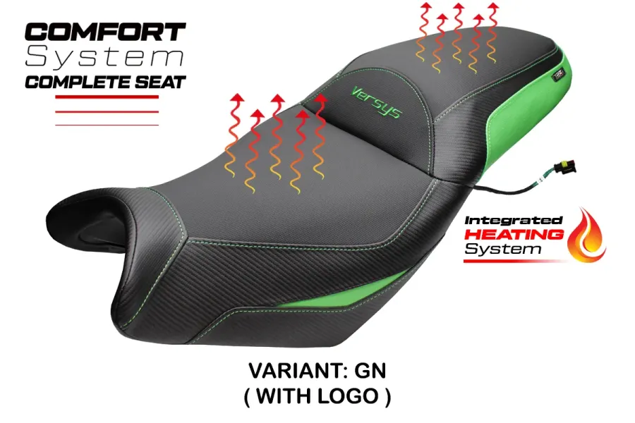 Komplette Sitzbank kompatibel - Kawasaki Versys 650 2007-2026 - mod Gojo Complete Heating Comfort Seat