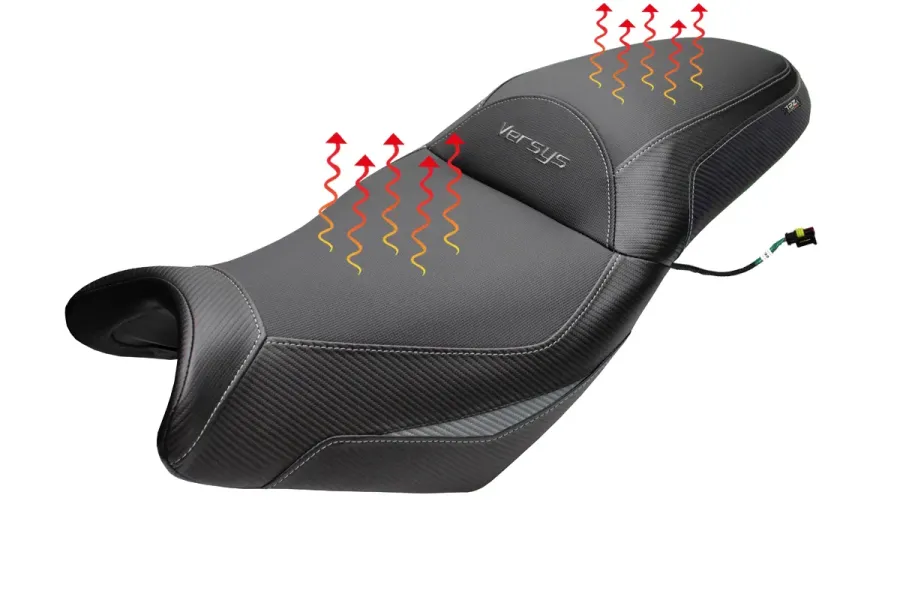 Komplette Sitzbank kompatibel - Kawasaki Versys 650 2007-2026 - mod Gojo Complete Heating Comfort Seat
