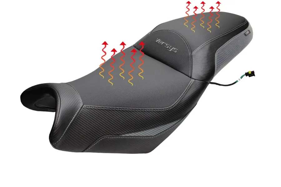 Komplette Sitzbank kompatibel - Kawasaki Versys 650 2007-2026 - mod Gojo Complete Heating Comfort Seat
