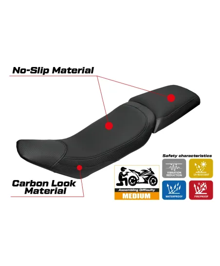 Funda de asiento compatible - Husqvarna Vitpillen 701 2018-2020 - mod Nacka