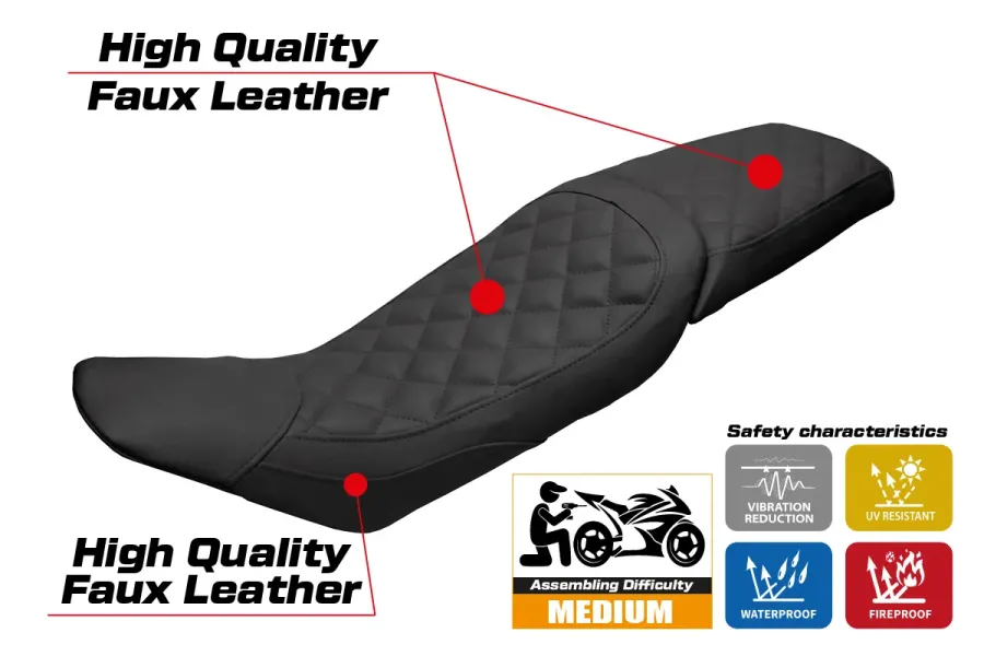 Seat cover compatible - Husqvarna Vitpillen 701 2018-2020 - mod Nacka Vintage
