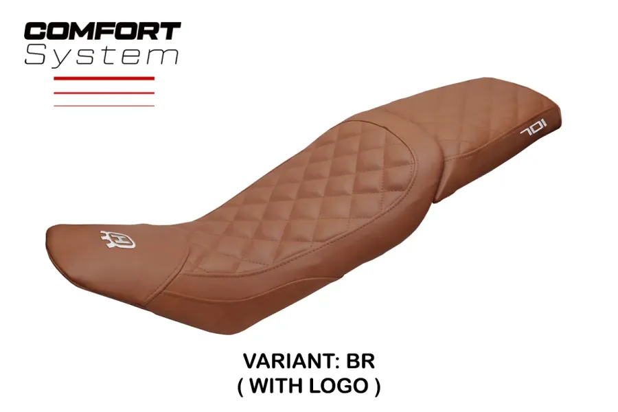 Housse de selle compatible - Husqvarna Vitpillen 701 2018-2020 - mod Nacka Vintage Comfort System
