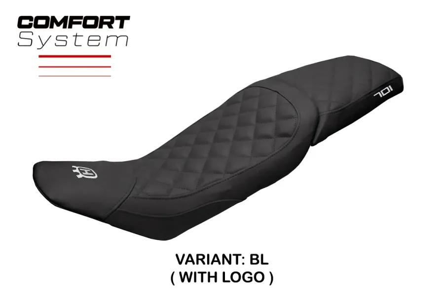 Housse de selle compatible - Husqvarna Vitpillen 701 2018-2020 - mod Nacka Vintage Comfort System