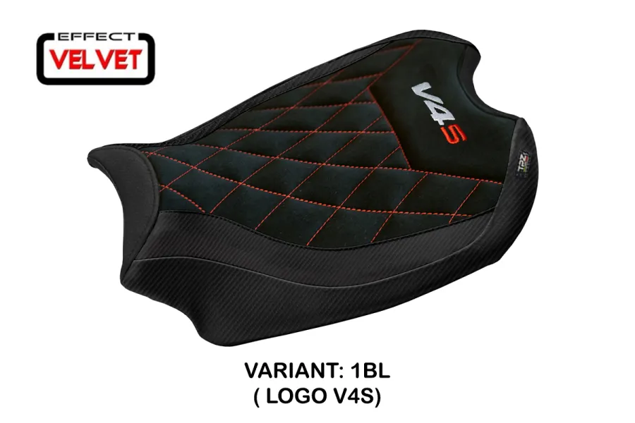 Funda de asiento compatible - Ducati Panigale V4 2018 - 2024 - mod Harbin Velvet
