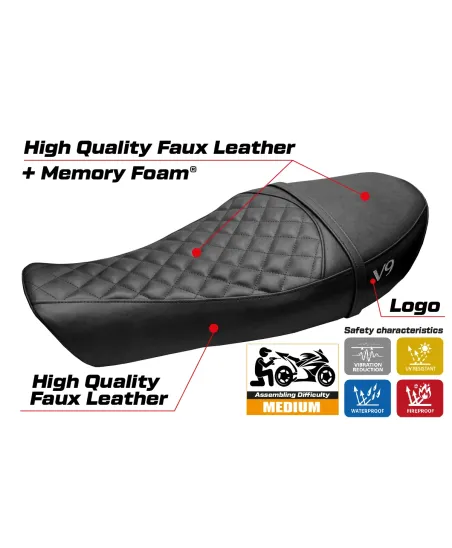 Seat cover compatible - Moto Guzzi V9 Roamer 2016-2024 - mod Aversa Comfort System