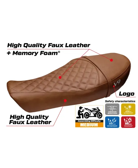 Seat cover compatible - Moto Guzzi V9 Roamer 2016-2024 - mod Aversa Comfort System
