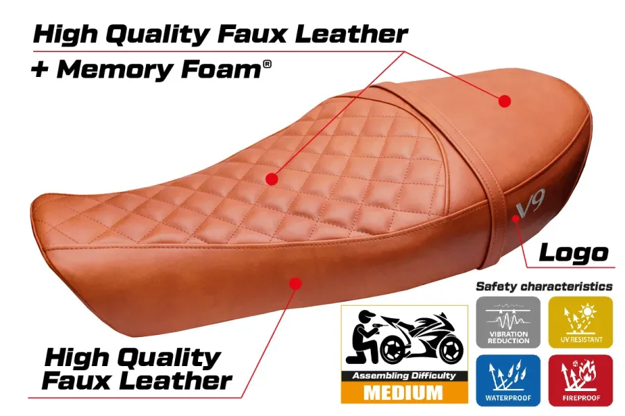 Funda de asiento compatible - Moto Guzzi V9 Roamer 2016-2024 - mod Aversa Comfort System