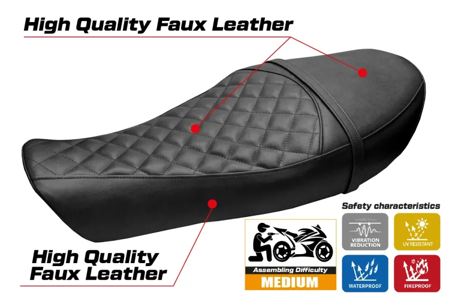 Funda de asiento compatible - Moto Guzzi V9 Roamer 2016-2024 - mod Aversa