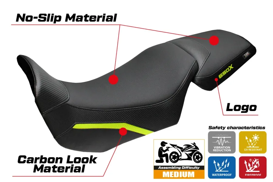Rivestimento sella compatibile - QJ Motor SVT 650 X 2024-2026 - mod Xintai