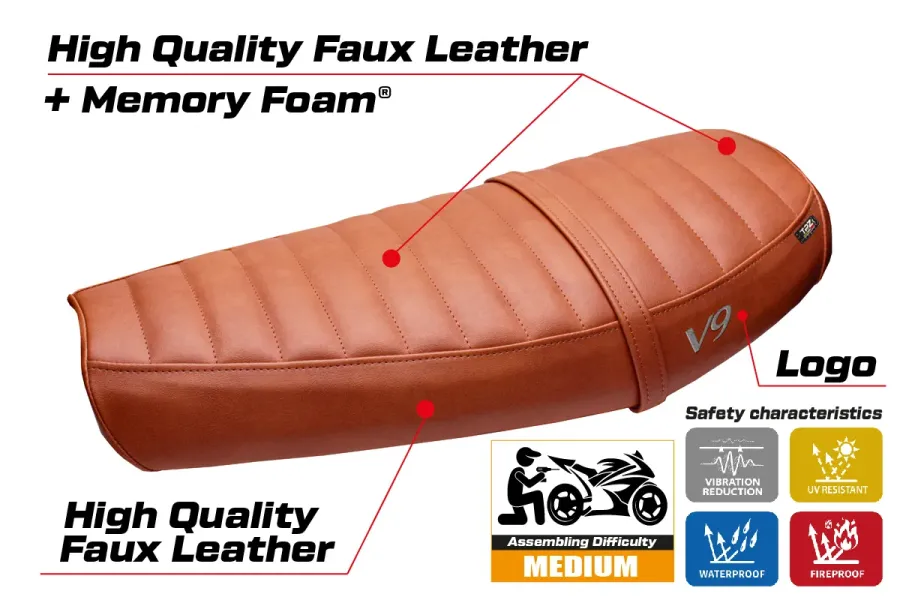 Funda de asiento compatible - Moto Guzzi V9 Bobber 2016-2018 - mod Acerra