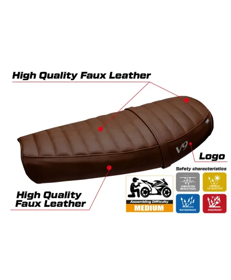 Seat cover compatible - Moto Guzzi V9 Bobber 2016-2018 - mod Acerra