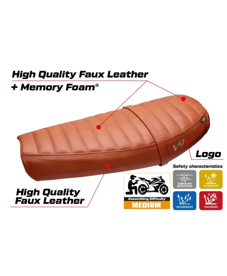 Funda de asiento compatible - Moto Guzzi V9 Bobber 2016-2018 - mod Acerra Comfort System