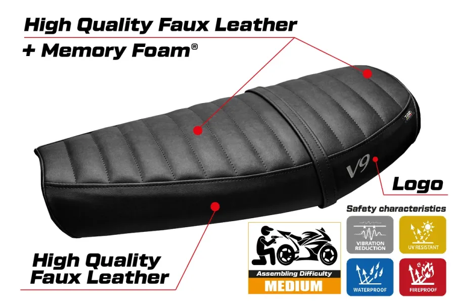 Sitzbezug kompatibel - Moto Guzzi V9 Bobber 2016-2018 - mod Acerra Comfort System