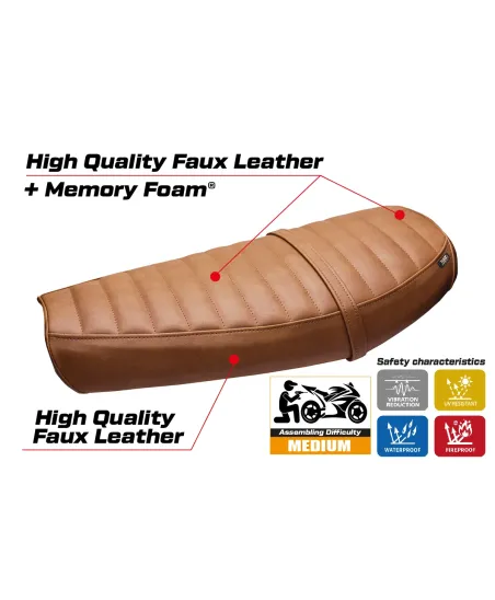 Housse de selle compatible - Moto Guzzi V9 Bobber 2016-2018 - mod Acerra Comfort System