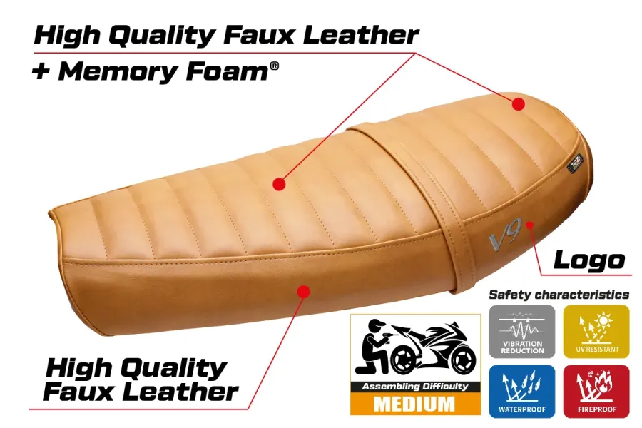 Seat cover compatible - Moto Guzzi V9 Bobber 2016-2018 - mod Acerra Comfort System