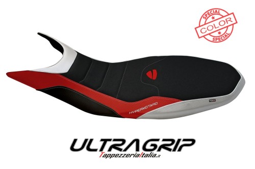 Funda de asiento compatible con Ducati Hypermotard 821/939 (13-18) modelo Megara special color ultragrip