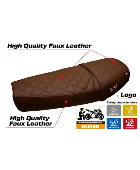 Funda de asiento compatible - Moto Guzzi V9 Bobber 2016-2018 - mod Scampia