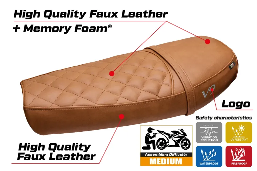 Sitzbezug kompatibel - Moto Guzzi V9 Bobber 2016-2018 - mod Scampia Comfort System