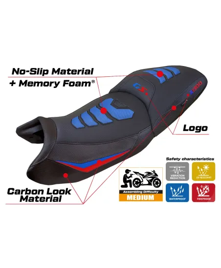 Sitzbezug kompatibel - BMW R 1300 GS Touring 2023-2026 - mod Ahus Comfort System Plus