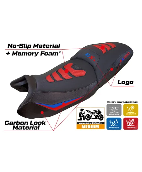 Funda de asiento compatible - BMW R 1300 GS Touring 2023-2026 - mod Ahus Comfort System Plus
