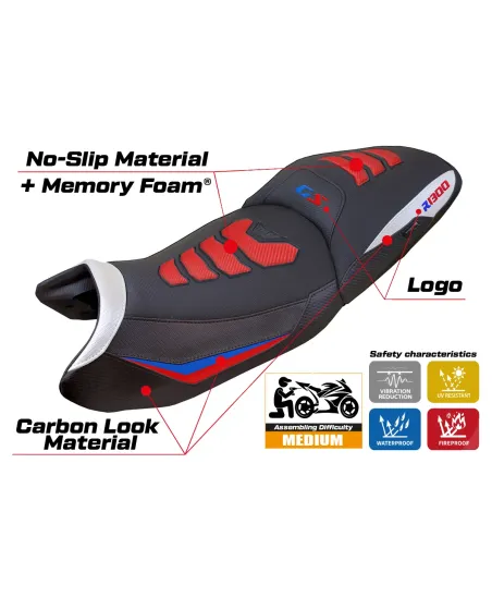 Funda de asiento compatible - BMW R 1300 GS Touring 2023-2026 - mod Ahus Comfort System Plus