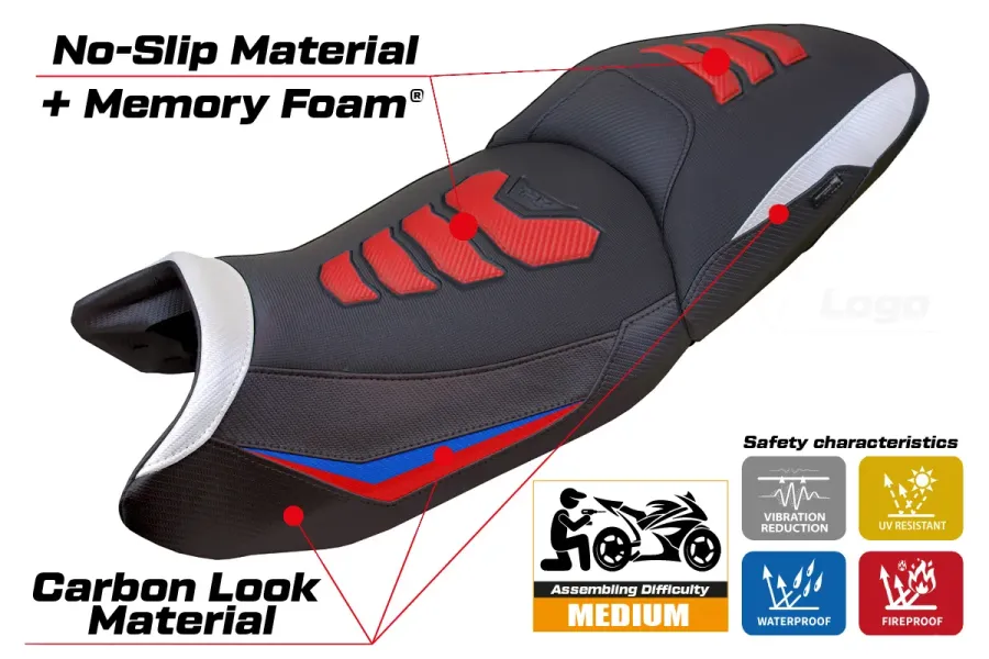 Seat cover compatible - BMW R 1300 GS Touring 2023-2026 - mod Ahus Comfort System Plus