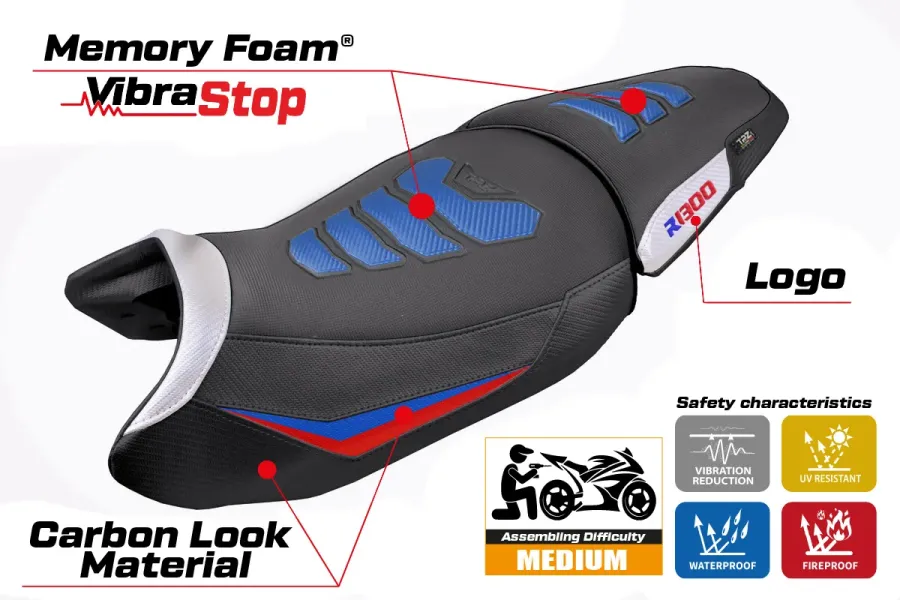 Seat cover compatible - BMW R 1300 GS 2023-2026 - mod Koln Comfort System Plus