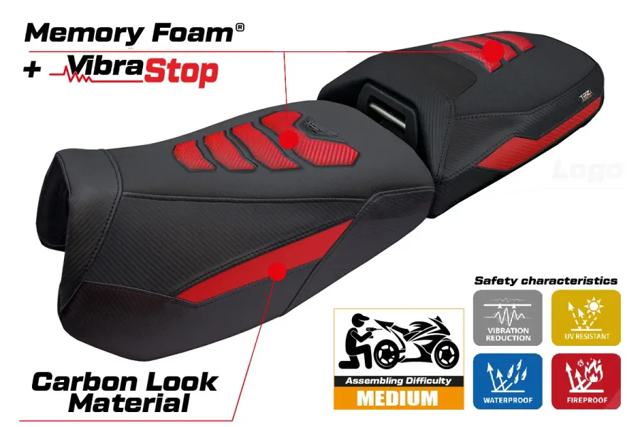 Funda de asiento compatible - BMW R 1300 GS ADVENTURE 2024-2026 - mod Haisyn Comfort System Plus
