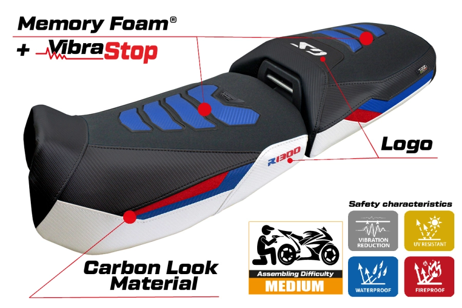 Seat cover compatible - BMW R 1300 GS ADVENTURE 2024-2026 - mod Ulma Comfort System Plus
