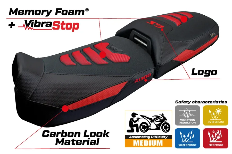 Rivestimento sella compatibile - BMW R 1300 GS ADVENTURE 2024-2026 - mod Ulma Comfort System Plus