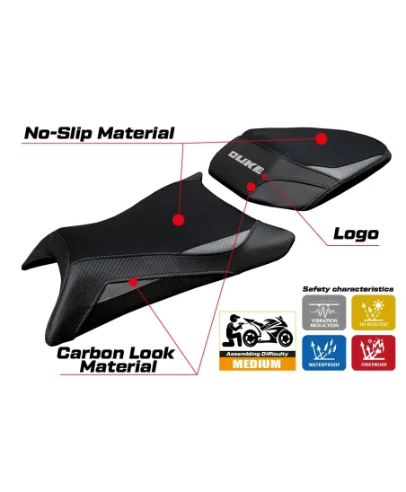 Seat cover compatible - KTM 125 Duke 2024-2026 - mod Mola