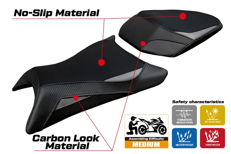 Funda de asiento compatible - KTM 125 Duke 2024-2026 - mod Mola