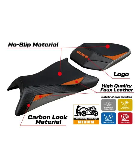Seat cover compatible - KTM 125 Duke 2024-2026 - mod Mola