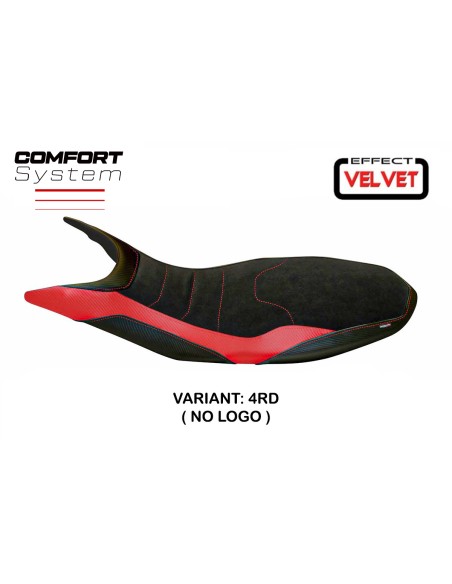Funda de asiento compatible Ducati Hypermotard 821/939 (13-18) modelo Varna 1 comfort system Velvet