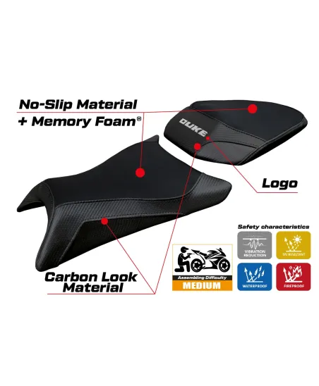 Sitzbezug kompatibel - KTM 125 Duke 2024-2026 - mod Mola Comfort System