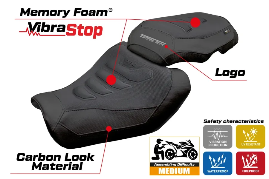 Seat cover compatible - Yamaha Tracer 9 / 9 GT 2025-2026 - mod Ness Comfort System Plus