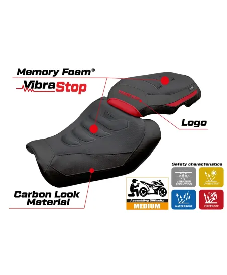 Funda de asiento compatible - Yamaha Tracer 9 / 9 GT 2025-2026 - mod Ness Comfort System Plus