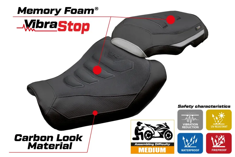 Rivestimento sella compatibile - Yamaha Tracer 9 / 9 GT 2025-2026 - mod Ness Comfort System Plus