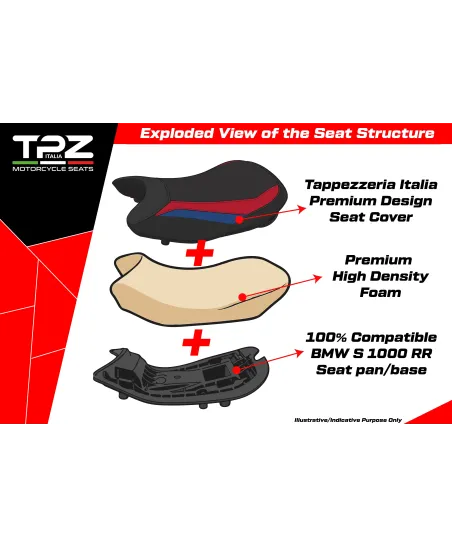 Asiento completo compatible - BMW S 1000 RR 2019-2026 - mod Varel Ultragrip