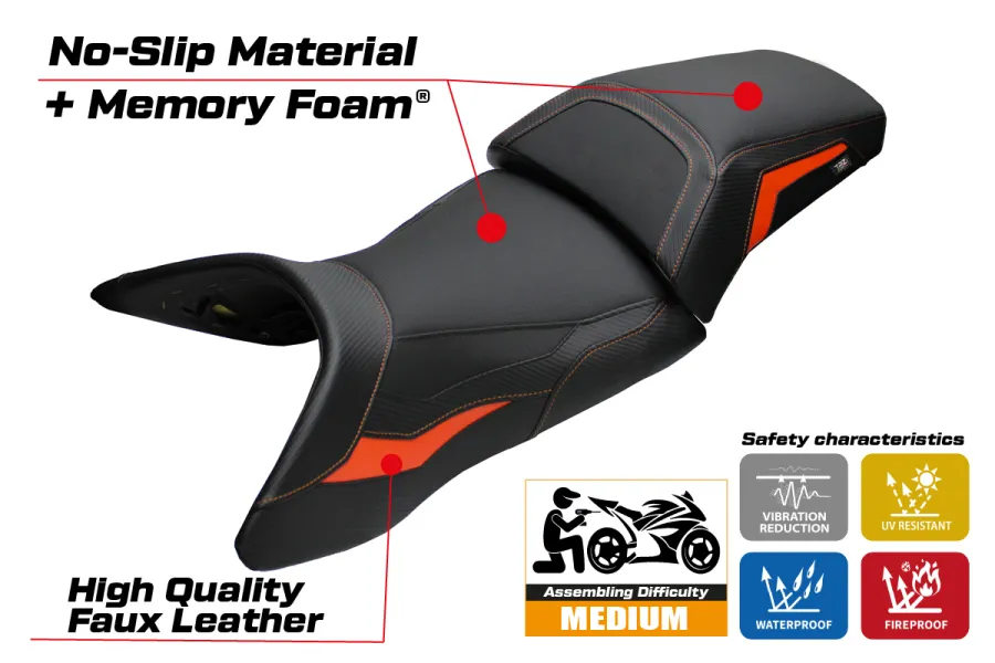 Housse de selle compatible - KTM 1390 Super Adventure S 2025 - mod Enns Comfort System