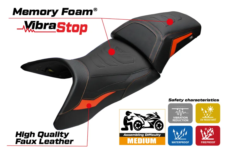 Sitzbezug kompatibel - KTM 1390 Super Adventure S 2025-2026 - mod Enns Comfort System Plus
