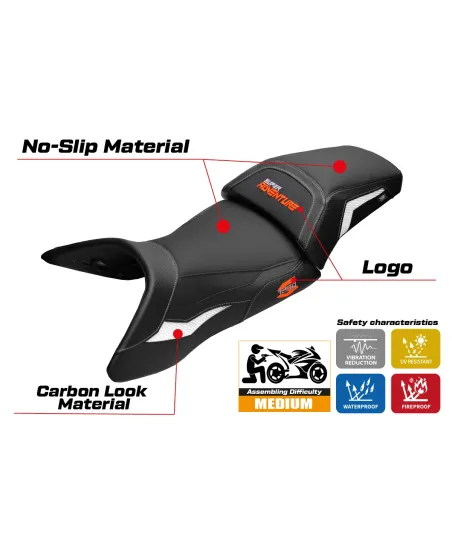 Sitzbezug kompatibel - KTM 1290 Super Adventure S 2021 - 2024 - mod Lumiar