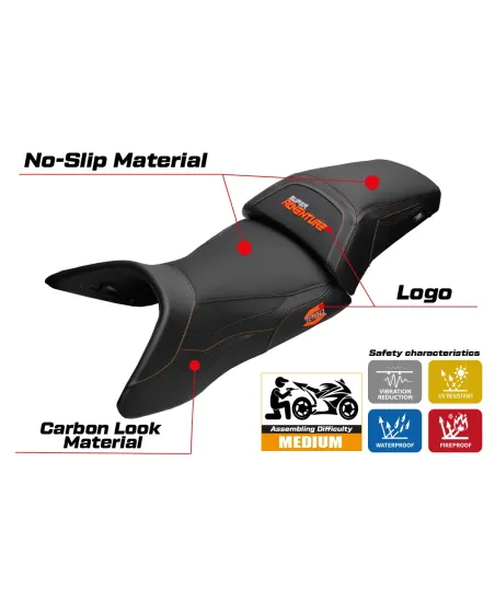 Rivestimento sella compatibile - KTM 1290 Super Adventure S 2021-2025 - mod Lumiar