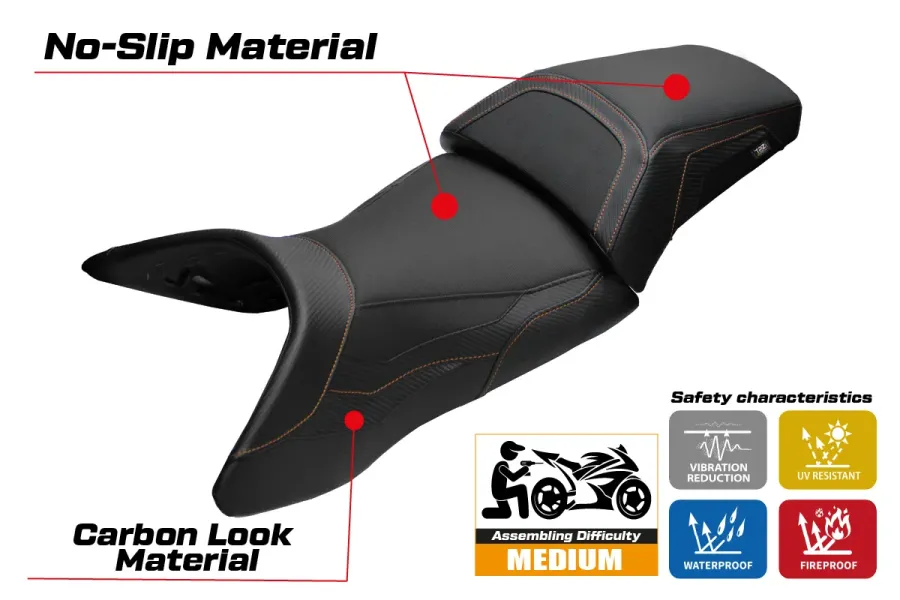 Seat cover compatible - KTM 1290 Super Adventure S 2021-2025 - mod Lumiar