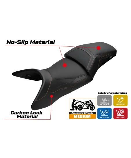 Rivestimento sella compatibile - KTM 1290 Super Adventure S 2021-2025 - mod Lumiar