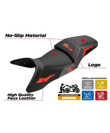 Seat cover compatible - KTM 1290 Super Adventure S 2021-2025 - mod Lumiar