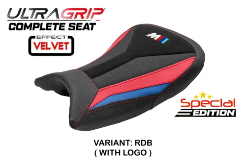 Komplette Sitzbank kompatibel - BMW S 1000 RR 2019-2026 - mod Varel Ultragrip Velvet Special Edition 2