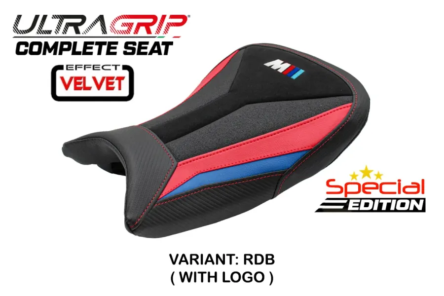 Asiento completo compatible - BMW S 1000 RR 2019-2026 - mod Varel Ultragrip Velvet Special Edition