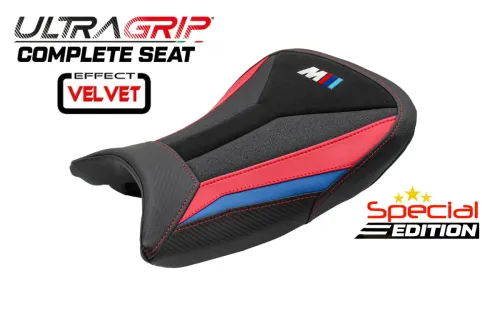Komplette Sitzbank kompatibel - BMW S 1000 RR 2019-2026 - mod Varel Ultragrip Velvet Special Edition